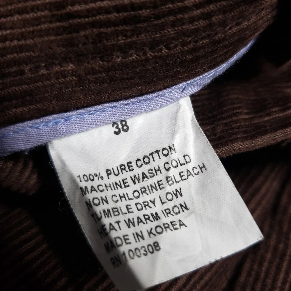 Peter Millar Pants Men 38x30 Brown‎ Corduroy Relaxed Straight High Waist Golf